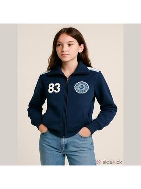 American Eagle Varsity Navy Jacket XS